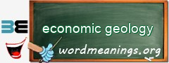 WordMeaning blackboard for economic geology